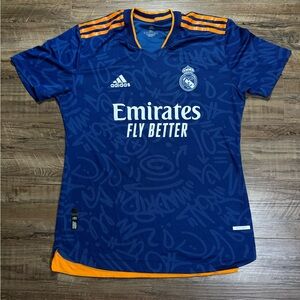 Adidas Blue and Orange Soccer Jersey